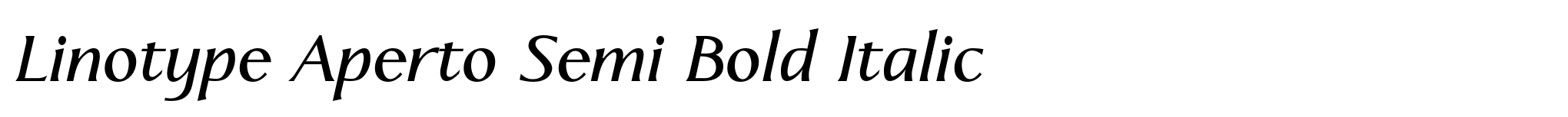Linotype Aperto Semi Bold Italic image